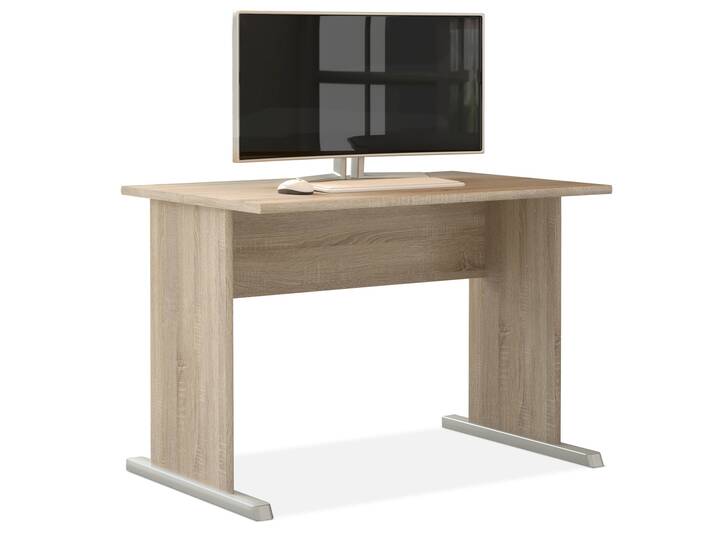 EASY OFFICE NEW Schreibtisch, 108 cm breit, Material Dekorspanplatte Eiche sonomafarbig
