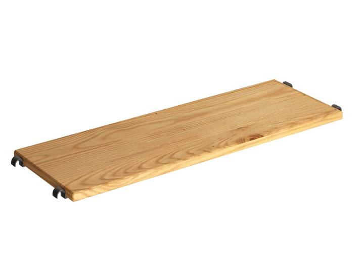 LIVERPOOL Bodenplatte 100 cm inkl. 4 Haken, Material Massivholz, Thermo-Fichte, Metall schwarz 