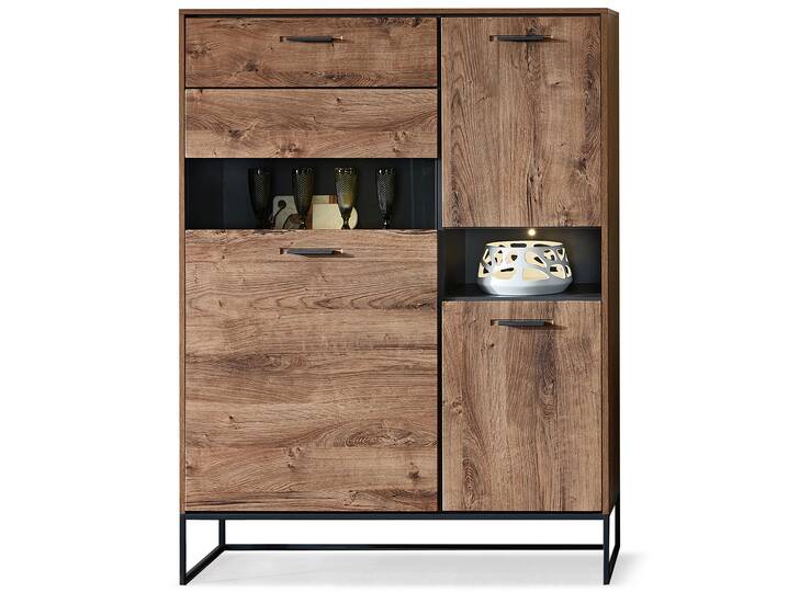 MILTON Vitrine II, Material MDF, eichefarbig