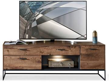 MILTON TV-Unterteil II, Material MDF, eichefarbig