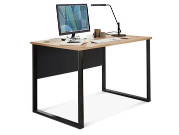 MAILAND Schreibtisch 120 cm breit, Material Dekorspanplatte Artisan Eichefarbig / Graphit