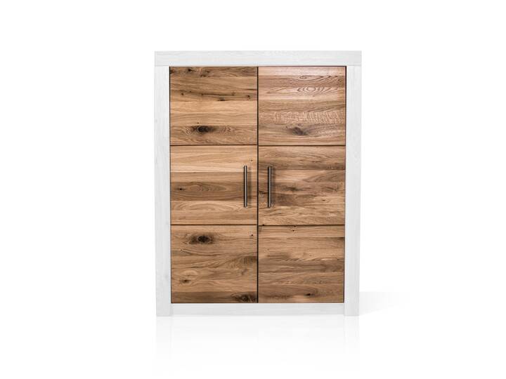 OFFICE FOUR Doppeltüren für Aktenschrank klein, Wildeiche massiv