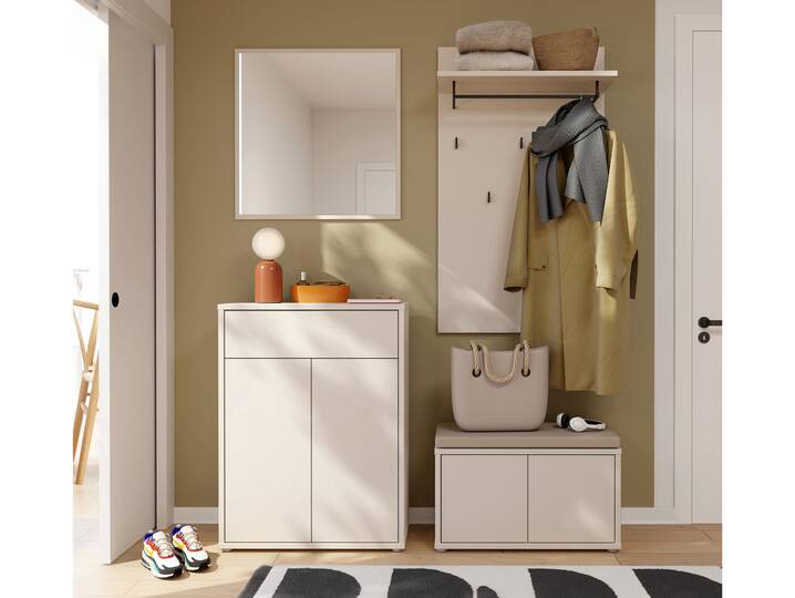 ADIAGO II Garderobenset I, Material Spanplatte, sand 