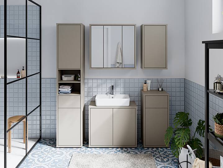 ADIAGO SPA Badezimmerset, Material Dekorspanplatte, taupe 