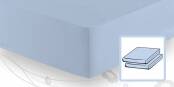 Schlafgut ELASTIC-JERSEY Topper Spannbetttuch/Spannbettlaken 140/160x200/220 aqua