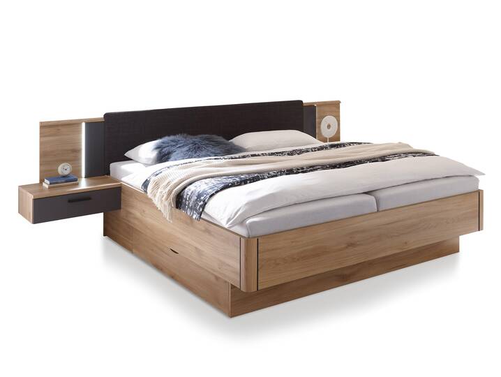 AUCKLAND Bettanlage 180x200 cm Maruvella Oak/Graphit