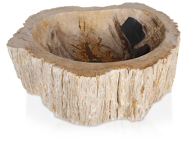 CAMPERO Aufsatzwaschbecken, versteinertes Holz