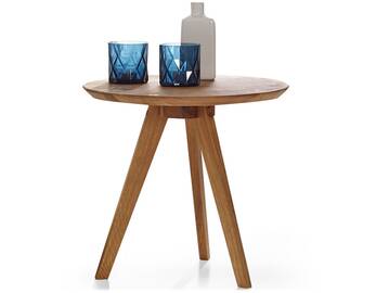AUSTIN Beistelltisch, Material Massivholz Wildeiche | rund 50 cm