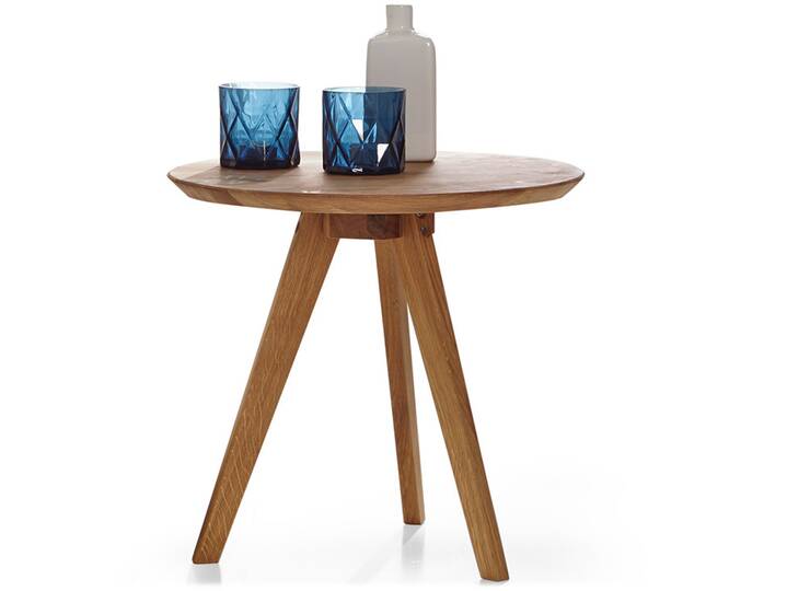 AUSTIN Beistelltisch, Material Massivholz Wildeiche | rund 50 cm
