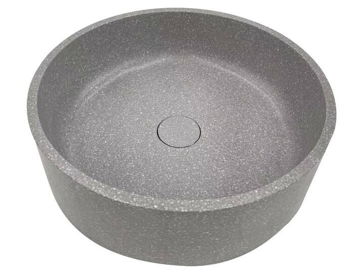 BERONE Aufsatzwaschbecken, Material Terrazzo, rund 