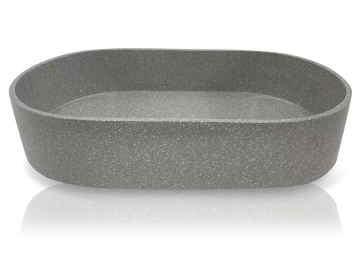 KAIKO Aufsatzwaschbecken, Material Terrazzo, oval 