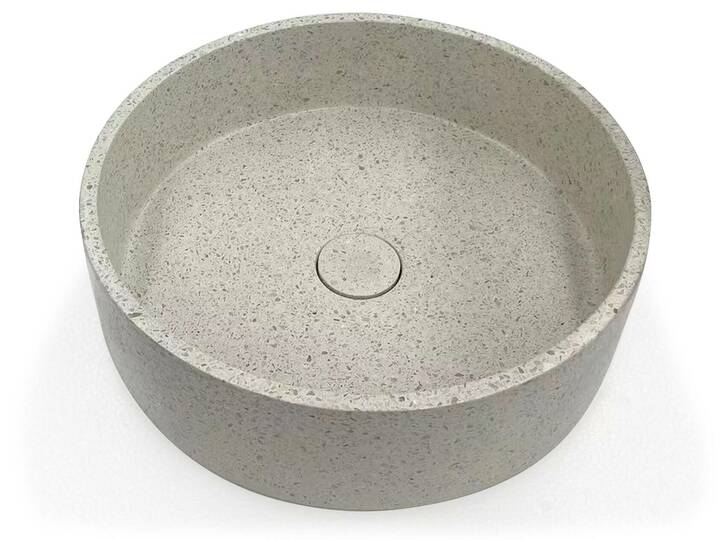 CALOS Aufsatzwaschbecken, Material Terrazzo, rund 