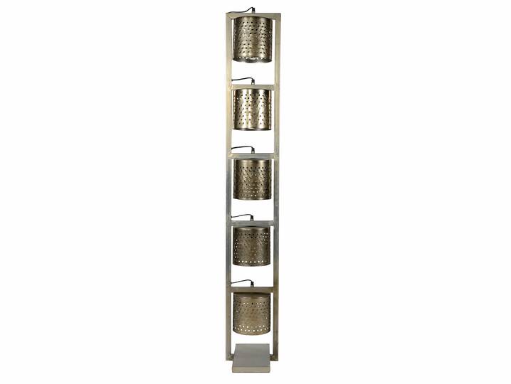 VALDIVA Stehlampe mit 5 Leuchten, Material Metall, nickelfarbig