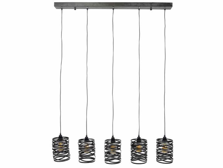 VINNY Pendelleuchte mit 5 Leuchten, Material Metall, schiefergrau