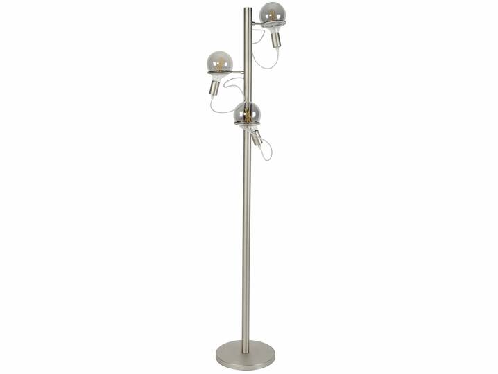 DONYA Stehlampe, 3 Leuchten, Material Metall, Edelstahloptik