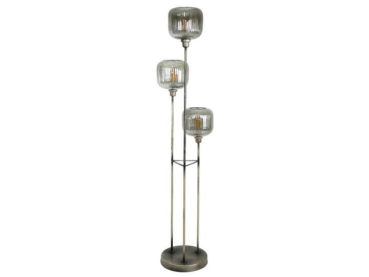 GARCON Stehlampe, 3-flammig, Glasschirme gestreift