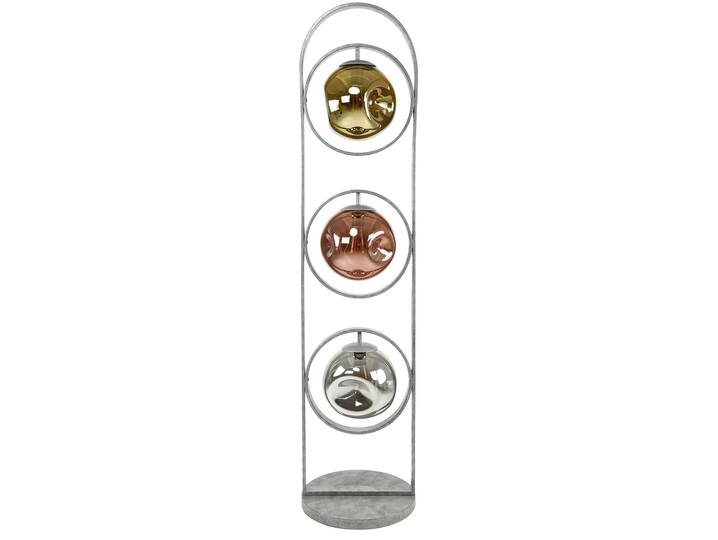 AMORA Stehlampe, 3-flammig, Material Metall, Glas