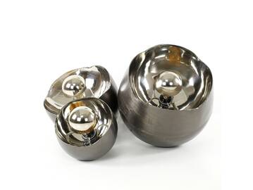 ALBORA Tischlampe, Material Metall, Grau