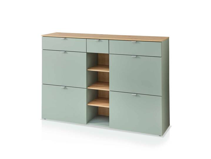 BAJA Schuhschrank/Sideboard, Material MDF, schilf/Artisan Eiche Nachbildung
