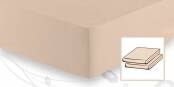 Jersey Spannbetttuch 140x200 bis 160x200 beige