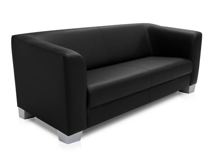 CHICAGO 3-Sitzer Sofa, Material Kunstleder schwarz