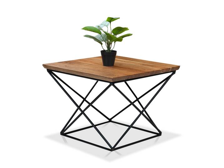 GRAZ Couchtisch, Material Massivholz/Metall, Iron Base/Akazie