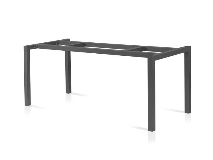 Gartentischgestell 1450 mm, Bügel eckig, Alu schwarz 