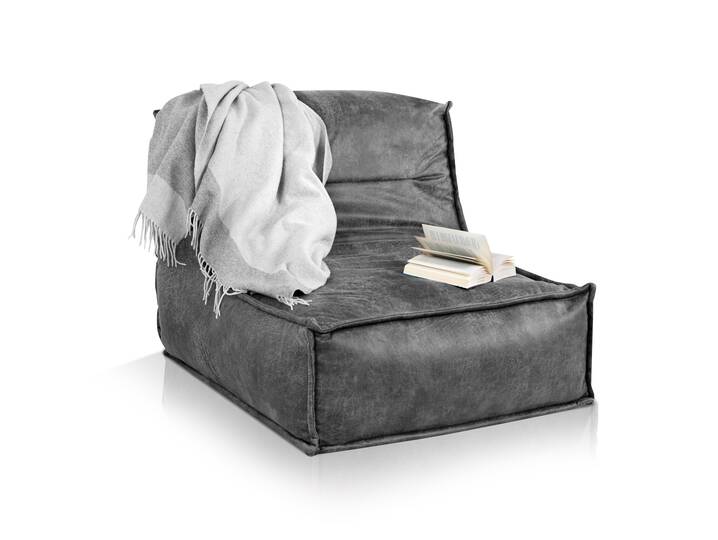 COZY Sitzsack, Material Microfaser Vintage Grau