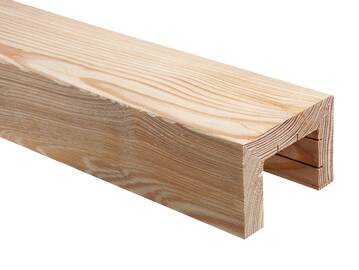 U-Balken / Zierbalken gebürstet, Lärche natur, Material Massivholz