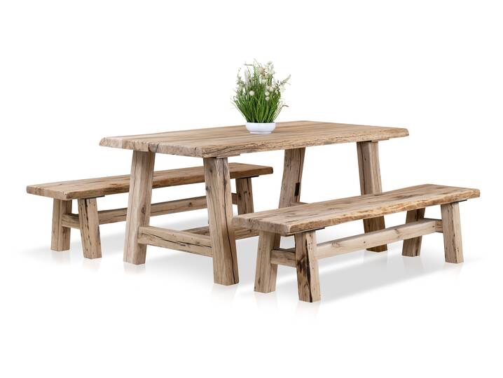 RITTERTAFEL Garnitur, Material Massivholz, Altholz natur