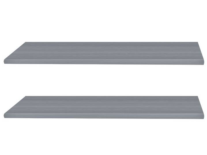 2er Set Einlegeböden für Oreno Schrank, Material Dekorspanplatte, grau 