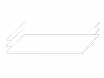 Einlegeböden 3er Set 100,6 cm
