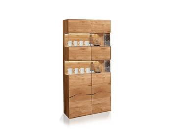 SARRAGOSSA Vitrine II, Material Massivholz, Wildeiche geölt