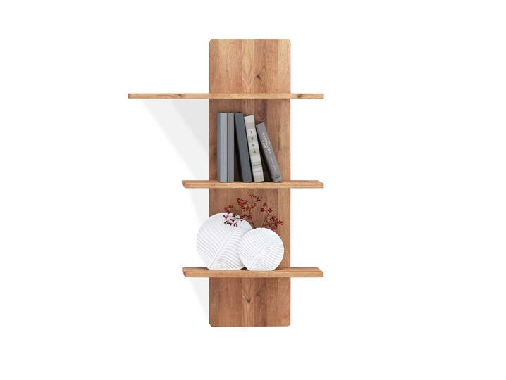SARRAGOSSA Wandboard mit 3 Böden, Material Massivholz, Wildeiche geölt