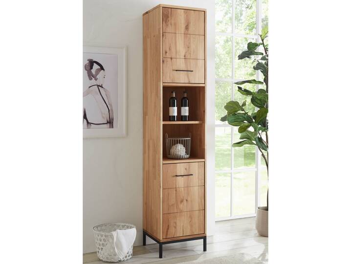 BOLTON Hochschrank I, Material Massivholz, Wildeiche geölt 