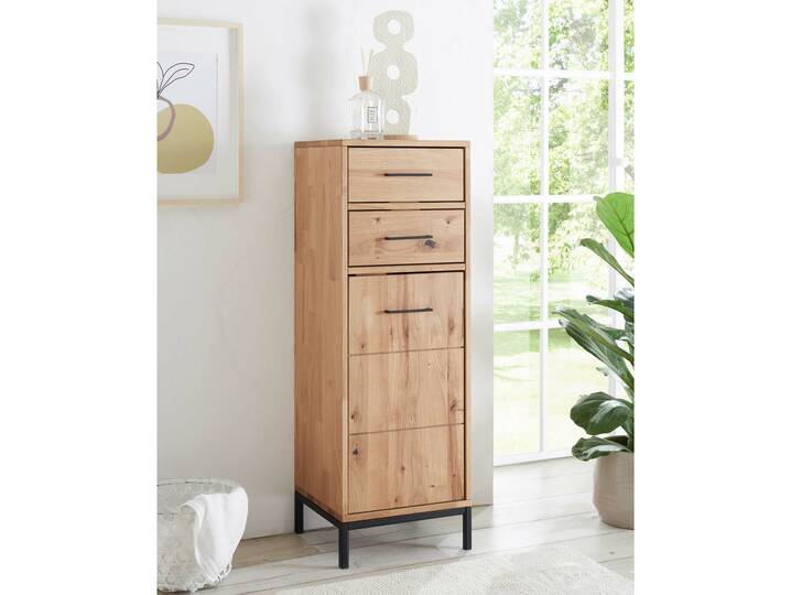 BOLTON Midi-Schrank I, Material Massivholz, Wildeiche geölt 