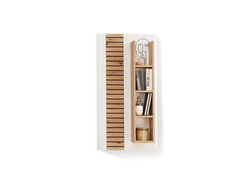 FABINA Wandregal, Material Spanplatte, Artisan Eiche Nachbildung/weiss