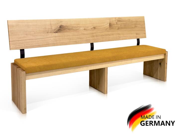 GENIA Esstischbank Sitzbank nach Maß, Material Kunstleder/Massivholz