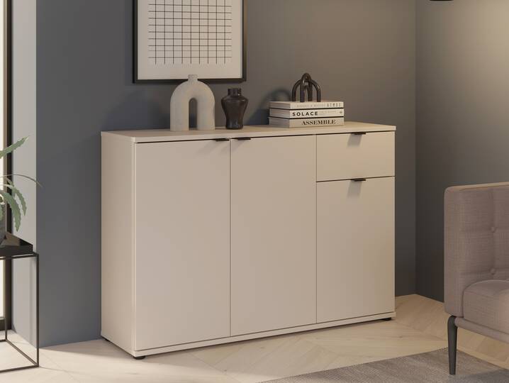 GINNY Kommode III, Material Spanplatte Sand