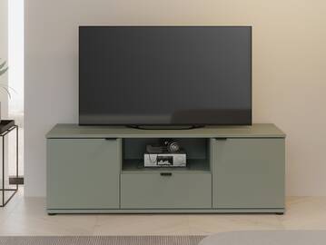 GINNY TV-Board, Material Spanplatte Salbei