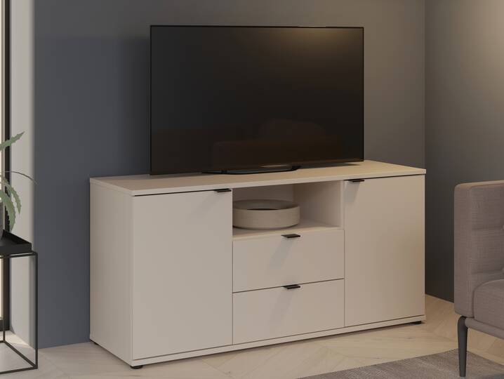 GINNY TV-Unterschrank, Material Spanplatte Sand