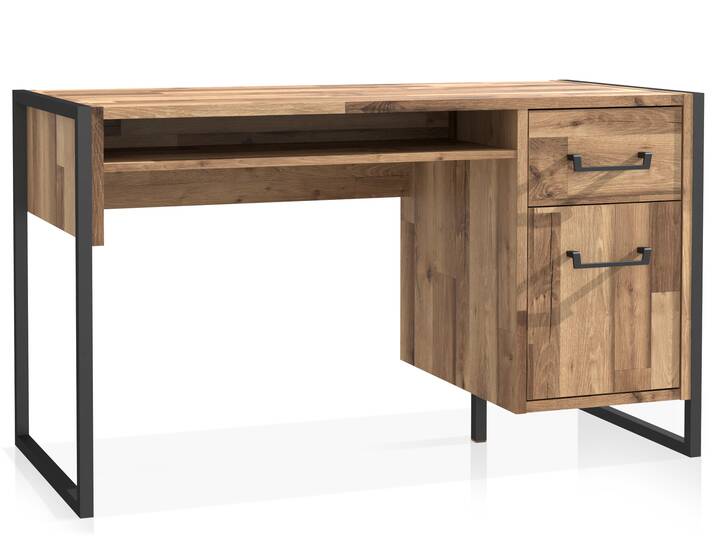 HANIKA Schreibtisch, Material Dekorspanplatte, eichefarbig