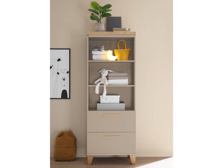 LENI Standregal, Material Spanplatte, Kaschmir/Eichefarbig