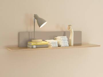 LENI Wandboard, Material Spanplatte, Kaschmir/eichefarbig