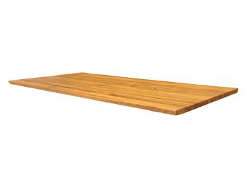 Tischplatte mit Baumkante, Wildeiche geölt, Material Massivholz 180 x 90 cm