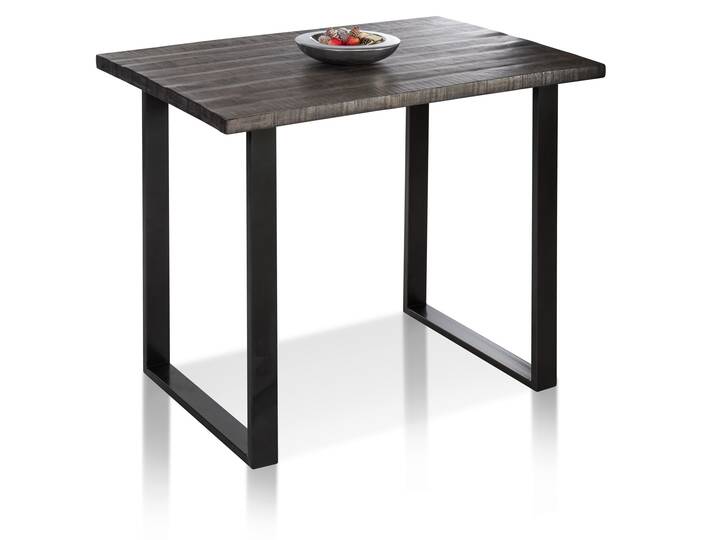 CLAVIGO Bartisch, Material Massivholz Akazie kohlefarbig, 120x80 cm