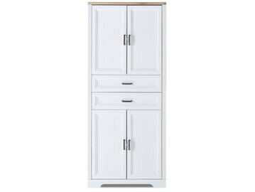 JADY Büroschrank, 4 Türen + 2 Schubkästen, Material MDF/Dekorspanplatte piniefarbig hell/eichefarbig