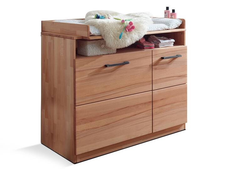 KIMA Wickelkommode, Material Massivholz, Kernbuche geölt