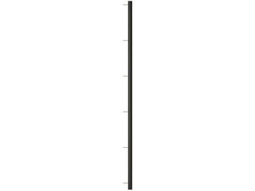 LIVERPOOL Eckteil, Material Metall schwarz matt, verschiedene Größen erhältlich 190 cm - für 6 Böden