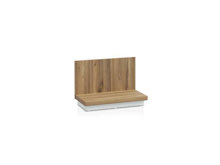 LENNOX Wandboard, Material Dekorspanplatte, lichtgrau/Valencia Oak Dekor 